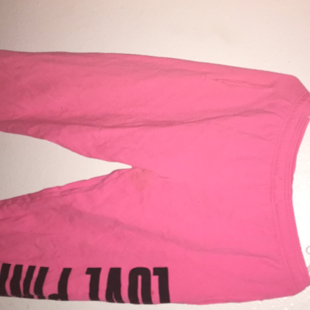 Bright pink PINK sweatpants